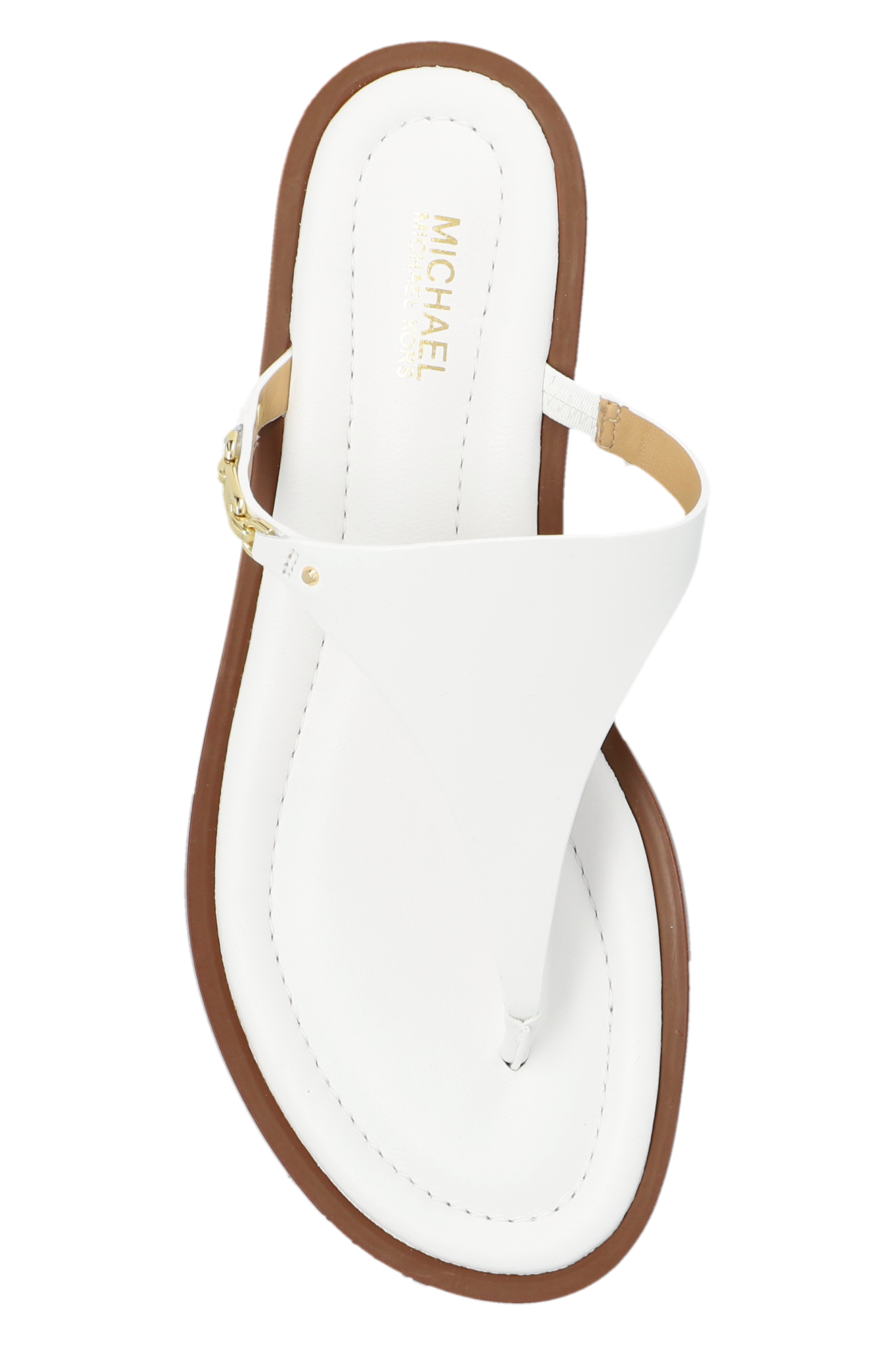 White michael kors flip hot sale flops